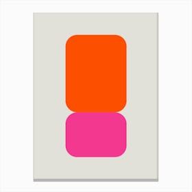 Emphatic Orange Pink Canvas Print