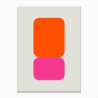 Emphatic Orange Pink Canvas Print