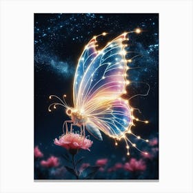 Butterfly In The Night Sky Canvas Print