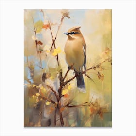 Bird Painting Cedar Waxwing 1 Canvas Print