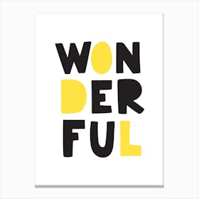 Wonderful Yellow 1 Canvas Print