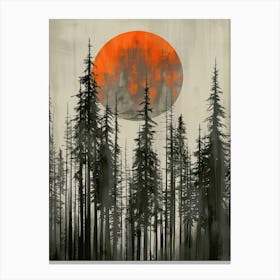 Sunset In The Forest 14 Canvas Print