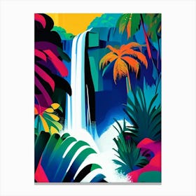 Iguazú Falls National Park Brazil Pop Matisse Canvas Print