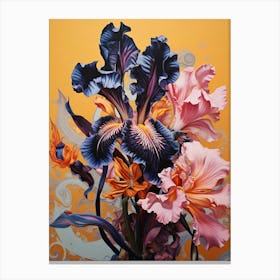 Surreal Florals Iris 2 Flower Painting Canvas Print