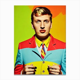 George Ezra Colourful Pop Art Canvas Print