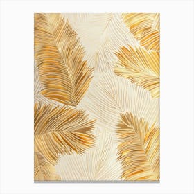 Gold Palm Leaves 1 Canvas Print