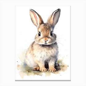 Baby Bunny Watercolour Nursery 2 Canvas Print