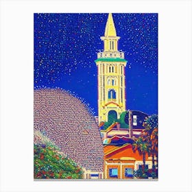 San Jose, City Us  Pointillism Canvas Print