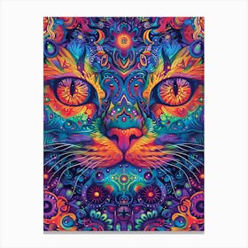 Psychedelic Cat 22 Canvas Print
