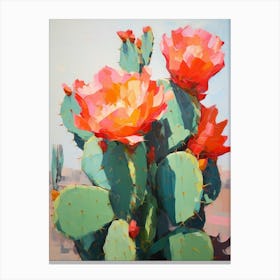 Cactus Painting Opuntia Fragilis 4 Canvas Print