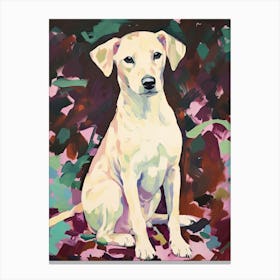 A Whippet Dog Painting, Impressionist 4 Canvas Print