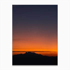 Sunset Over The Mountains, La Mujer Dormida Canvas Print