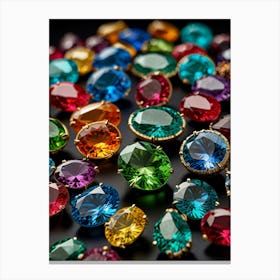 Colorful Gemstones Canvas Print