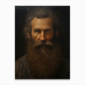 Dark Portrait Painting Of A Man Canvas Print