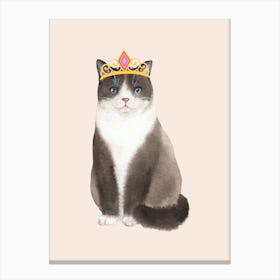 Cat In A Tiara Canvas Print