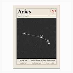 Aries Constellation Canvas Print