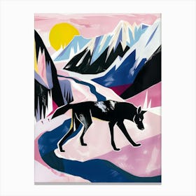 Wolf In The Mountains Canvas Print