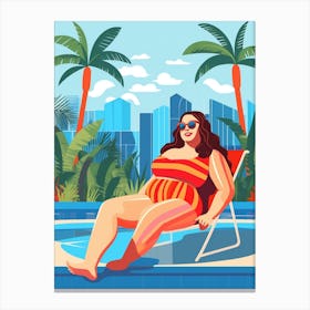 Body Positivity Sunshine Days Illustration 3 Canvas Print