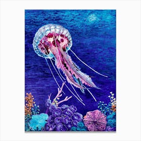 Pink Jellyfish Canvas Print