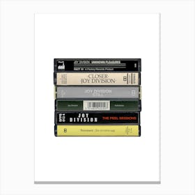 Joy Division - Music Poster - Albums on Cassette Print Canvas Print