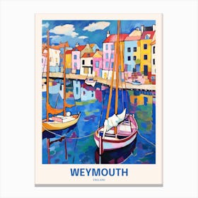 Weymouth England 3 Uk Travel Poster Canvas Print