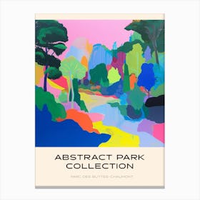 Abstract Park Collection Poster Parc Des Buttes Chaumont Paris 2 Canvas Print