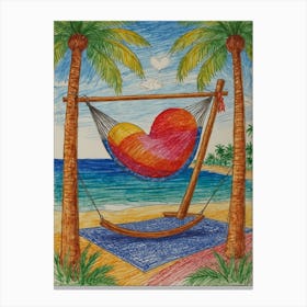 Heart In A Hammock Canvas Print