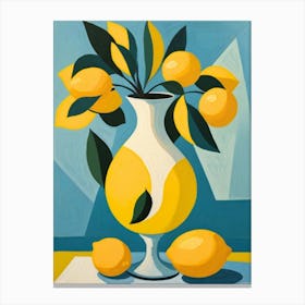 lemon and vase Canvas Print