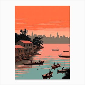 Zanzibar, Tanzania, Graphic Illustration 3 Canvas Print