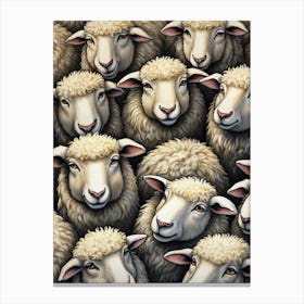 Sheep Flock Canvas Print