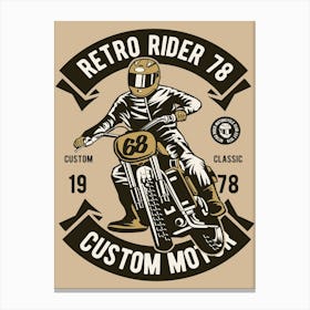 Retro Rider 1 Canvas Print