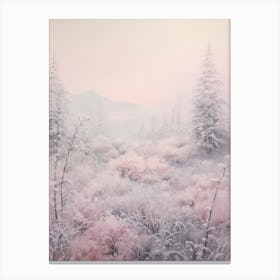 Dreamy Winter Painting Olympic National Park United States 2 Canvas Print