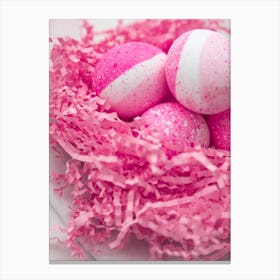 Pink Easter Eggs Canvas Print