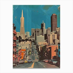 Kitsch 1970s San Francisco Collage 4 Canvas Print