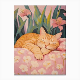 Cat Sleeping Canvas Print