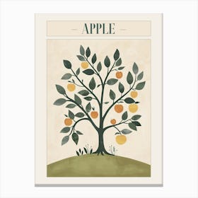 Apple Tree Minimal Japandi Illustration 1 Poster Canvas Print