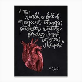 The World is Full of Magical Things - Heart Canvas Print
