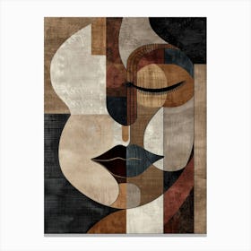 Abstract Women'S Face 1 Canvas Print