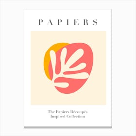 Papiers Sunrset Paper Cut Canvas Print