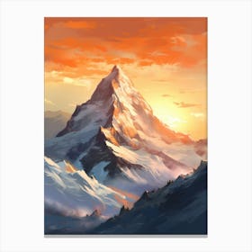 Mountain At Sunset Canvas Print