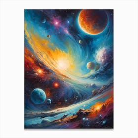 Planets In Space 8 Canvas Print