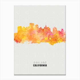 Oakland California City watercolor Canvas Print