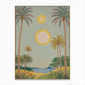 Summer Palm Trees Canvas Print