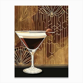 Art Deco Espresso Martini 1 Canvas Print