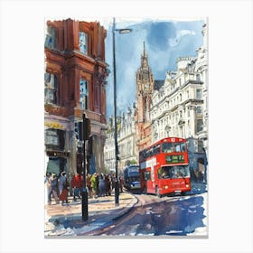 Westminster London Borough   Street Watercolour 4 Canvas Print