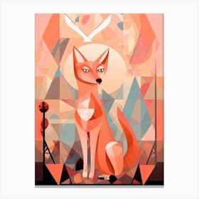 Abstract Geometric Animals 10 Canvas Print