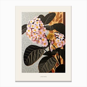 Flower Illustration Lantana 3 Poster Canvas Print