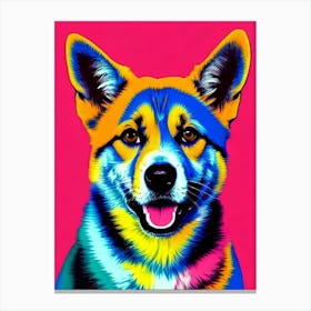 Swedish Vallhund Andy Warhol Style dog Canvas Print