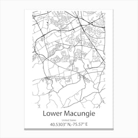 Lower Hutt,New Zealand Minimalist Map Canvas Print