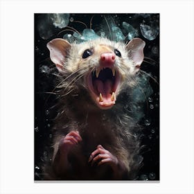 Liquid Otherworldly Hissing Possum  Cuddly Arrogant 1 Canvas Print